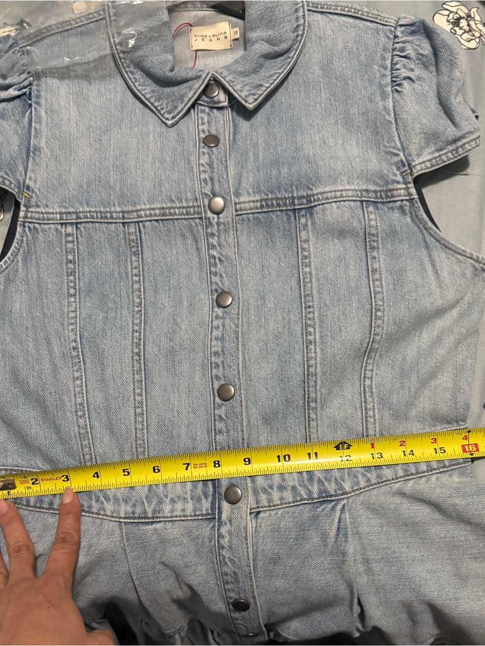 ALICE + OLIVIA

Patsy Denim Fit & Flare Midi-Shirtdress size 12 NWT - Picture 8 of 8